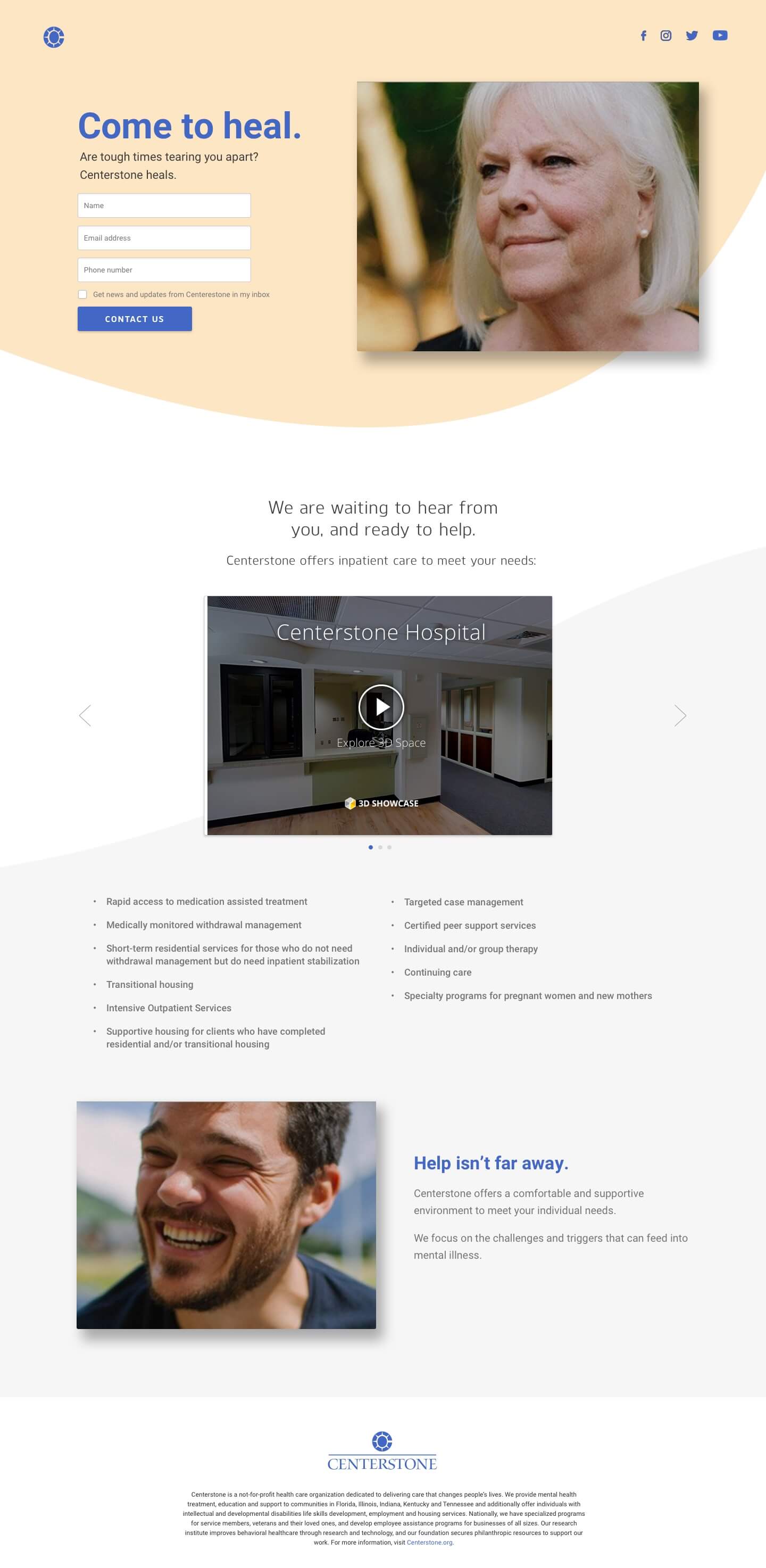 Centerstone Campaign Landing Page